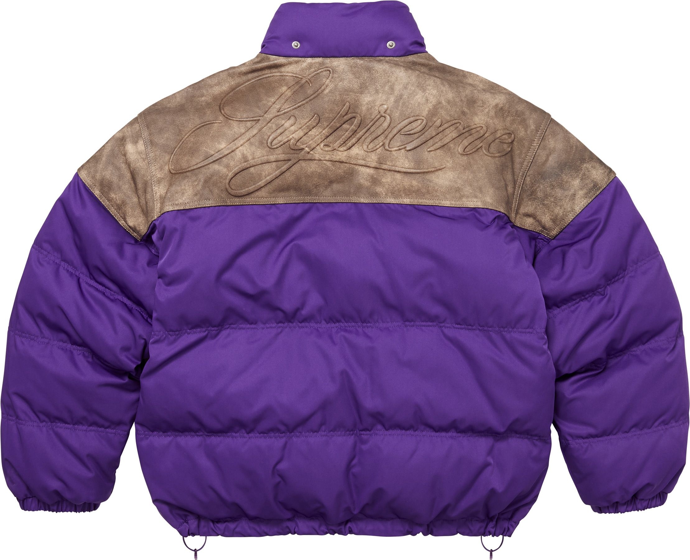 Leather Yoke Puffer Jacket view 22